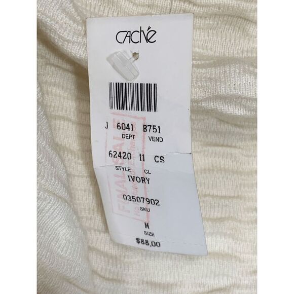 Caché Womens Sweater Long Cowl Neck Ivory Medium - Picture 3 of 7